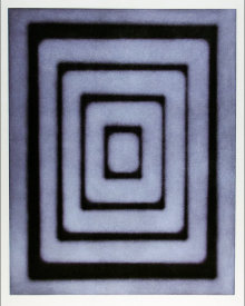 "Untitled (concentric rectangles)", 2001.  Photogravure monoprint with chine colle'. Image: 28" x 22 ¼", paper: 35" x 29 ¼". Edition # 2/25.