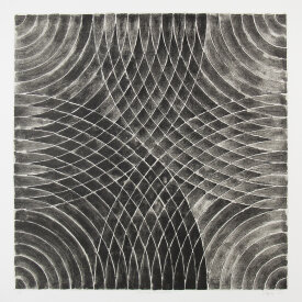 "Arcs & Semicircles ll", 2003. Lithograph with chine colle', edition of 12. Image: 24" x 24", paper: 30" x 30".