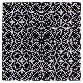 "Circle Field lV", 2004. Linoleum cut, edition of 12. Image: 24" x 24", paper: 30" x 30".