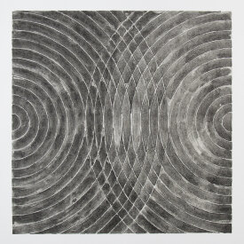 "Arcs & Semicircles l", 2003. Lithograph with chine colle', edition of 12. Image: 24" x 24", paper: 30" x 30".