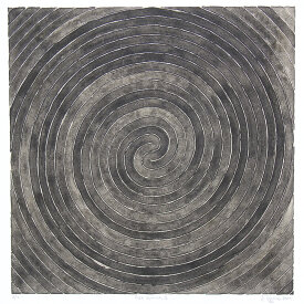 "Radial Symmetry V", 2004. Lithograph with chine colle', edition of 12. Image: 16" x 16", paper: 20" x 20".