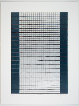 "Lattice", 2014. Relief print with chine collé. Image size: 20" x 14", sheet size: 25" x 19". Edition of 10.