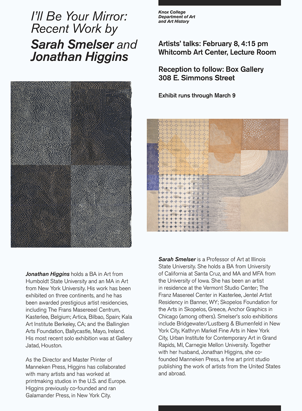 Manneken Press, Jonathan Higgins, Sarah Smelser, The Box Gallery