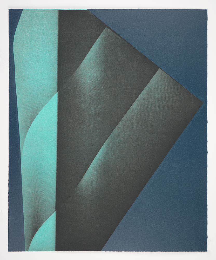 Kate Petley: "Untitled", 2022. Photogravure and relief monoprint, 24.75" x 20.25". Published by Manneken Press.