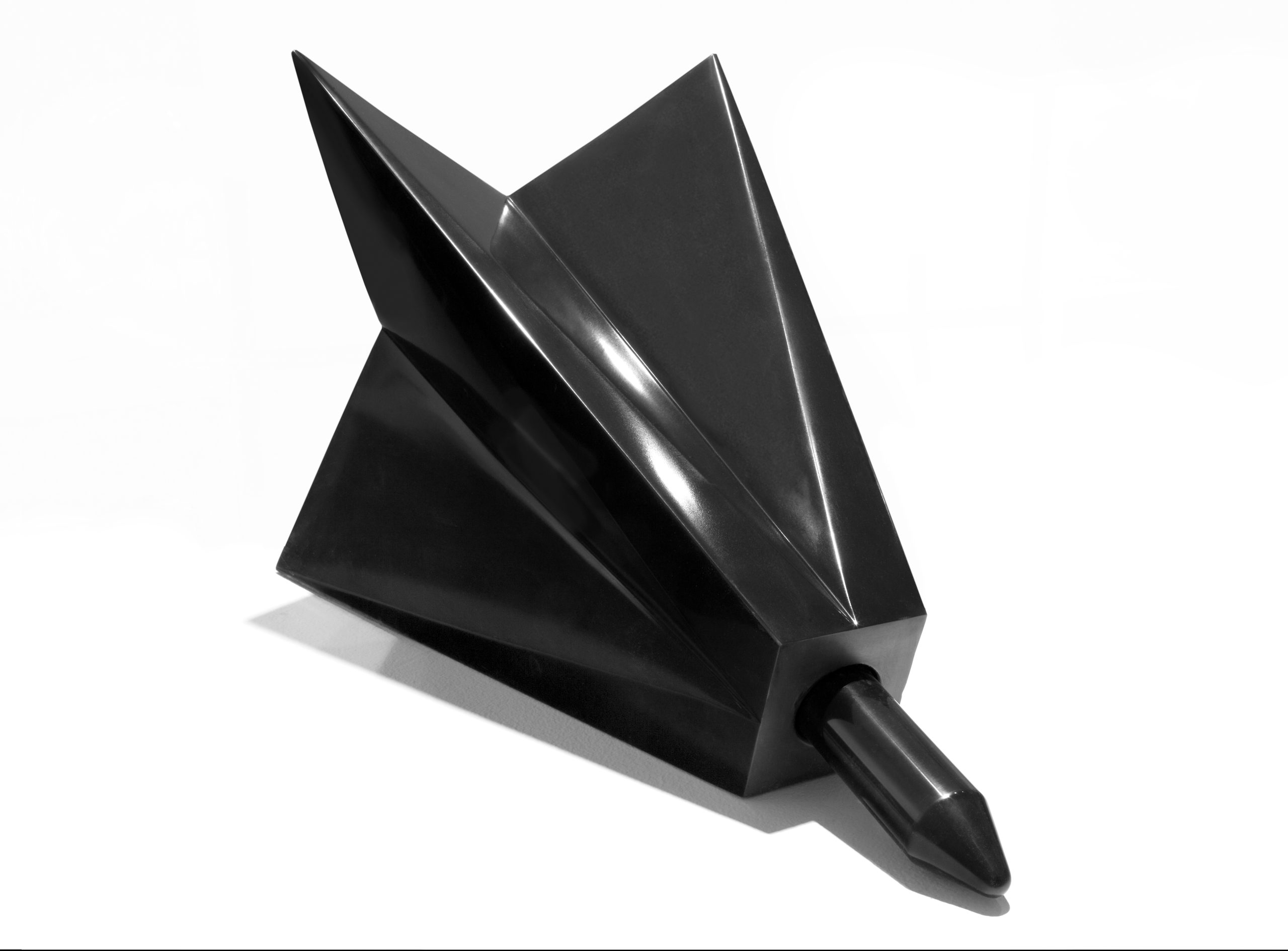 Claire Lieberman: "Star Fleet", 2017. Carved and polished black marble, 15" x 18" x 26.25".