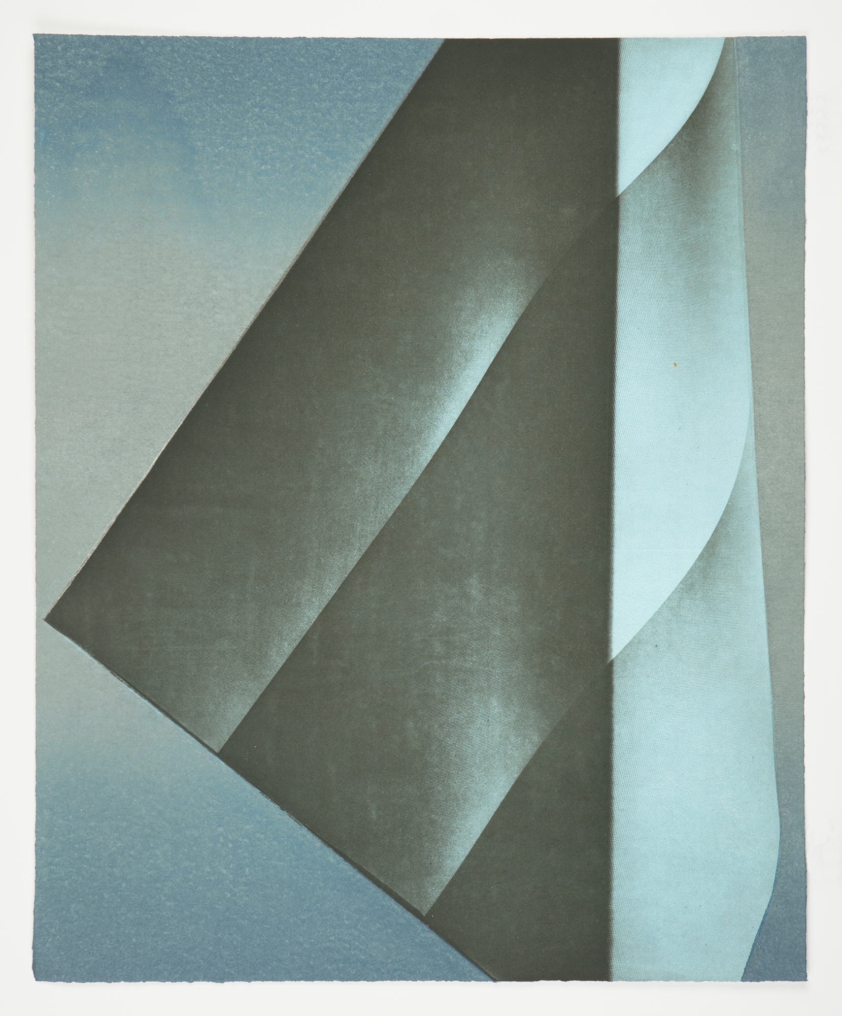 Kate Petley: "Marker 11" 2022. Photogravure monoprint on Hahnemühle Copperplate paper, 24.75" x 20.25". Published by Manneken Press.