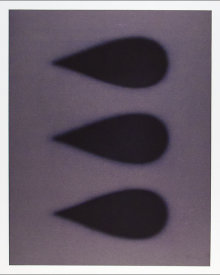 "Untitled (speeding teardrops)", 2001.  Photogravure monoprint with chine colle'. Image: 28" x 22 ¼", paper: 35" x 29 ¼". Edition # 3/25.