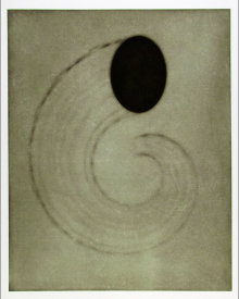 "Untitled (cornucopia)", 2001.  Photogravure mono print with chine colle'. Image: 28" x 22 ¼", paper: 35" x 29 ¼". Edition # 12/25.