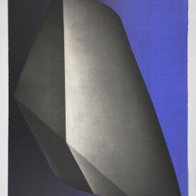 Kate Petley: "Signal 14" 2022. Photogravure and relief monoprint on Arches En Tout Cas paper, 24.75" x 20.25"