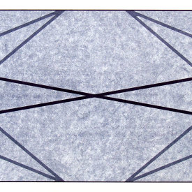 "Stretched-X", 2009.  Woodcut and chine colle', edition of 10. Image size: 15" x 30", paper size: 21" x 36".