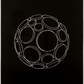 "Funny Ball", 2022. Linocut, 30" x 22". Edition of 20.
