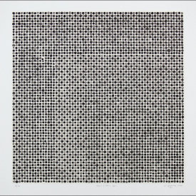 "Black & Gray Dots", 2006. Lithograph with chine colle', edition of 12. Image: 16" x 16", paper: 20" x 20".