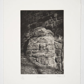 "Buttress", 2019. Photogravure, edition of 12. Image size: 12" x 8", sheet size: 18"x 14"