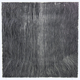 "Parallel Lines, Vertical", 2000. Lithograph with chine colle', edition of 10. Image: 16" x 16", paper: 20" x 20".