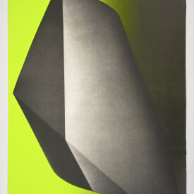 Kate Petley: "Signal 12" 2022. Photogravure and relief monoprint on Somerset Velvet paper, 24.75" x 20.25".