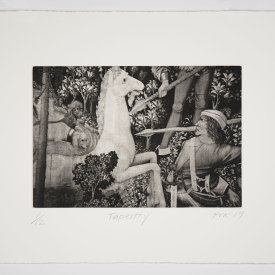 "Tapestry", 2019. Photogravure, edition of 12. Image size: 8" x 12", sheet size: 14" x 18"