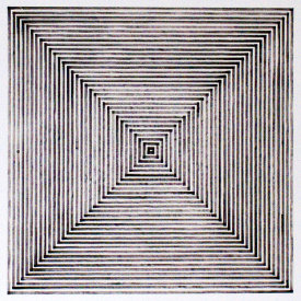 "Concentric Squares", 2007. Lithograph with chine colle', edition of 15. Image: 24" x 24", paper: 30" x 30"..