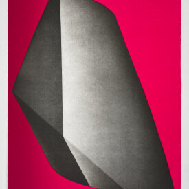 Kate Petley: "Signal 13" 2022. Photogravure and relief monoprint on Somerset Velvet paper, 24.75" x 20.25"