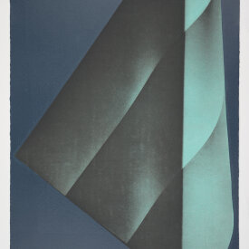 Kate Petley: "Marker #2", 2022. Unique photogravure and relief monoprint on Hahnemühle Copperplate paper. 24.75" x 20.25".