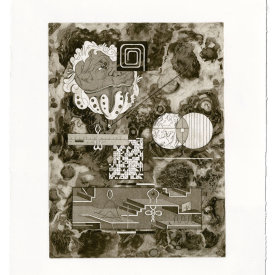 "Document VII", 2020. Etching and aquatint, edition of 10. 15" x 12".