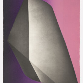 Kate Petley: "Signal #2", 2022. Unique photogravure and relief monoprint on Hahnemühle Copperplate paper. 24.75" x 20.25".