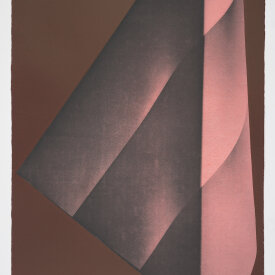 Kate Petley: "Marker #6", 2022. Unique photogravure and relief monoprint on Hahnemühle Copperplate paper. 24.75" x 20.25".