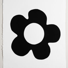 "Waving Flower", 2022. Cast handmade paper, edition of 5. 30" x 22".