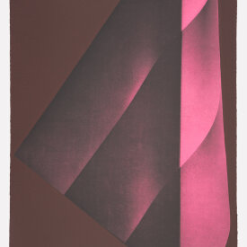 Kate Petley: "Marker #5", 2022. Unique photogravure and relief monoprint on Hahnemühle Copperplate paper. 24.75" x 20.25".