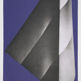 Kate Petley: "Marker #3", 2022. Unique photogravure and relief monoprint on Hahnemühle Copperplate paper. 24.75" x 20.25".