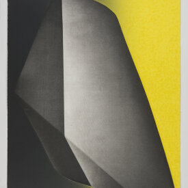 Kate Petley: "Signal #7", 2022. Unique photogravure and relief monoprint on Hahnemühle Copperplate paper. 24.75" x 20.25".