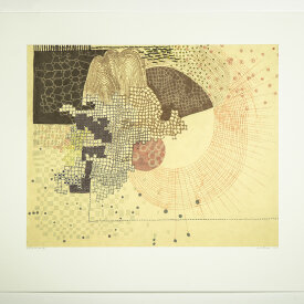 Sarah Smelser: "Defying The Laws VI", 2022. Monotype with chine collé. Image: 16" x 20", paper: 22" x 25".