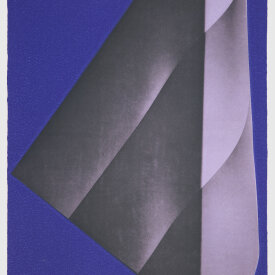 Kate Petley: "Marker #4", 2022. Unique photogravure and relief monoprint on Hahnemühle Copperplate paper. 24.75" x 20.25".