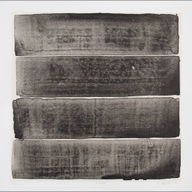 "4 Stripes", 2006. Lithograph with chine colle', edition of 12. Images: 16" x 16", paper: 20" x 20".