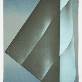 Kate Petley: "Marker 11" 2022. Photogravure monoprint on Hahnemühle Copperplate paper, 24.75" x 20.25"