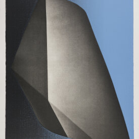 Kate Petley: "Signal #3", 2022. Unique photogravure and relief monoprint on Hahnemühle Copperplate paper. 24.75" x 20.25".