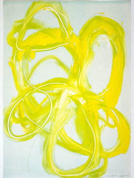 "Lemon Yellow I", 2017. Monotype, 29 1/2" x 21".