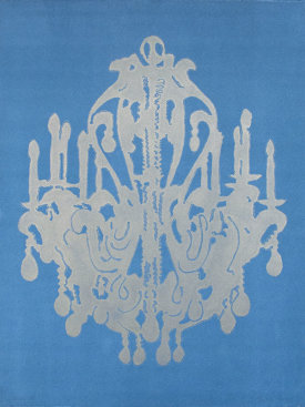 "Rococo 18", 2016. Monoprint on Arches Cover paper. 42 ½" x 31 ¾".