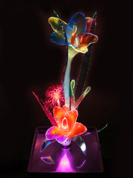 "Hyper Lily", 2023. Archival pigment print on aluminum, 48" x 34".