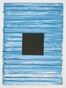 "Blues For MIAD VII", 2022. Monotype, 15" x 11".