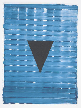 "Blues For MIAD X", 2022. Monotype, 15" x 11".