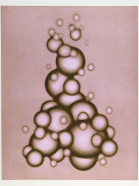 "Orb Cluster 1 (lavender/brown)", 2003.  Photogravure and relief. Image: 28" x 22 ¼", paper: 35" x 29 ¼". Edition of 6.