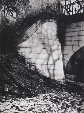 "Buttress III", 2016. Photogravure, edition of 12. Image: 12" x 8", paper: 18" x 14".