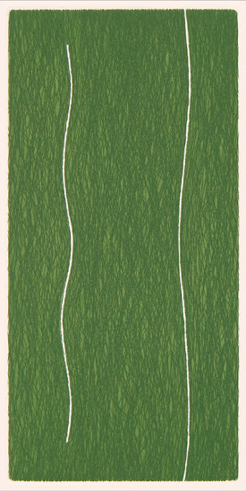 "Slip/5", 1998. Etching, edition of 20. Image: 9" x 4 ½"", paper: 14" x 9".