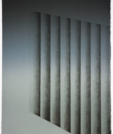"Upside 4", 2016. Monoprint, 27" x 21 ½".