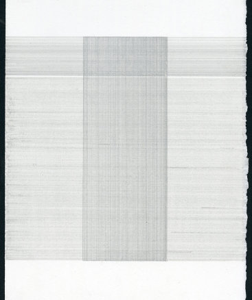 "Untitled IV", 2015. Silverpoint on prepared paper. 12” x 8 3⁄4”.