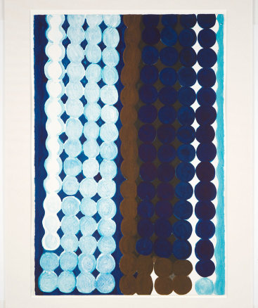 "Malibu (#7 Blue + Brown)", 1997. Monotype, 30" x 22".