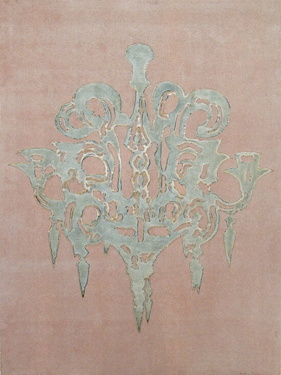 "Untitled (Modern) 8", 2011. Monoprint. 42 ½" x 31 ¾".