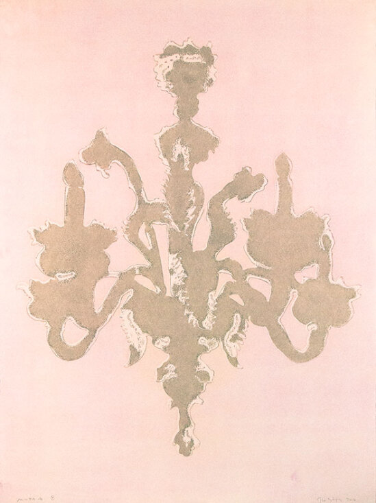 "Murano 8", 2016. Monoprint on Arches Cover paper. 42 ½" x 31 ¾".