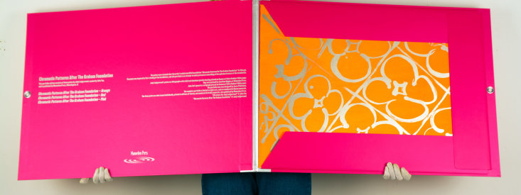 Deluxe edition portfolio: “Chromatic Patterns After the Graham Foundation”, 2014 (open view).